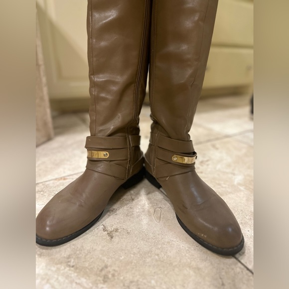 Italina Boutique Purchased Chestnut buckle riding boots Size 8.5 - Picture 1 of 8
